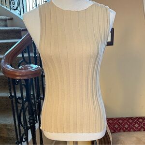 Zara Cream Ribbed Knit Top